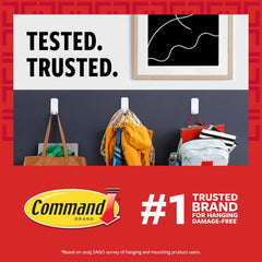 Command 20 lb XL 8 Pairs Heavyweight Picture Hanging Strips (16 Strips), Damage-Free Hangers for Picture Frames, No Tools Required, Ideal for Home Room Wall Decor, Black Adhesive