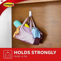 Command 10 lb XL Heavyweight Hook, 2 Wall Hooks and 6 Strips, Damage-Free Hanging with Adhesive, Heavy Duty Hanging Great for Organization and Storage
