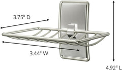 Command Soap Dish for Shower, Damage-Free Hanging, No Tools Soap Holder, 1 Satin Nickel Dish and 2 Water-Resistant Strips