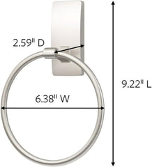 Command Hand Towel Holder Satin Nickel with Water Resistant Command Strips, Rust Resistant Bathroom Organizer, Holds up to 5 lbs