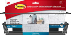 Command Shower Caddy Matte Black with Water Resistant Strips, Bathroom Organizer, Holds up to 6.5 lbs